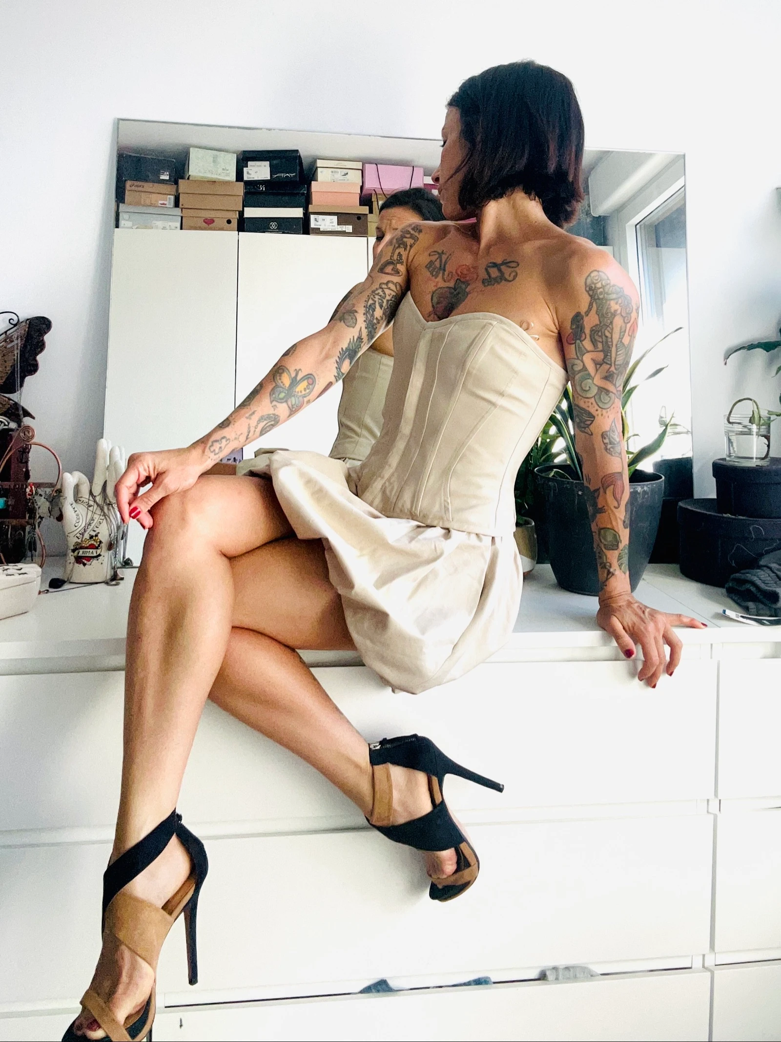 Vestido encorsetado de Zara